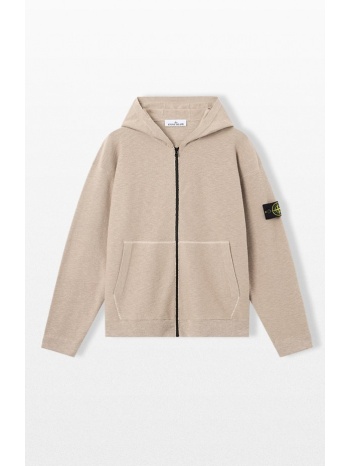stone island ανδρικό μπεζ zip up hooded jumper