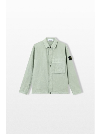 stone island ανδρικό πράσινο overshirt with pocket