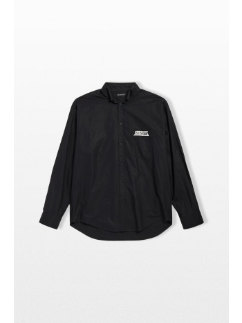 balenciaga ανδρικό μαύρο masking tape shirt