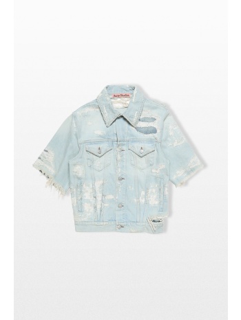 acne studios ανδρικό μπλε mended denim jacket