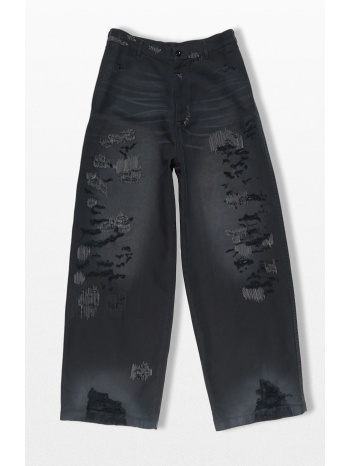 acne studios ανδρικό μαύρο mended trousers