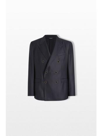 dolce&gabbana ανδρικό μπλε double breasted taormina blazer