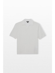 reiss ανδρικό λευκό open-collar polo shirt