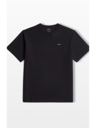 g-star ανδρικό μαύρο waffle true regular t-shirt
