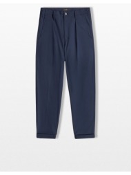 g-star ανδρικό μπλε pleated chino trousers