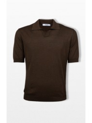+39masq ανδρικό καφέ polo t-shirt