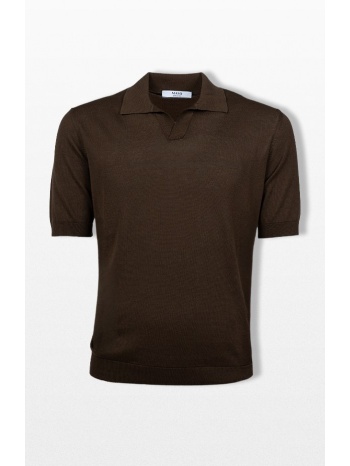 +39masq ανδρικό καφέ polo t-shirt