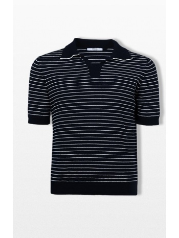 +39masq ανδρικό μπλε striped polo t-shirt
