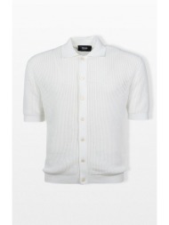 +39masq ανδρικό λευκό short sleeved polo t-shirt