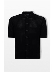 +39masq ανδρικό μαύρο short sleeved polo t-shirt