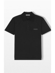 givenchy ανδρικό μαύρο polo with givenchy paris gros grain