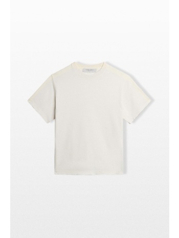 golden goose ανδρικό λευκό logo patch t-shirt