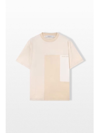 golden goose ανδρικό λευκό patchwork effect t-shirt