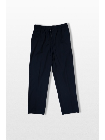 lardini ανδρικό μαύρο clean-cut wool trousers