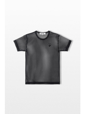 comme des garçons play ανδρικό μαύρο logo patch t-shirt