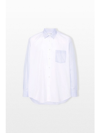 comme des garçons shirt ανδρικό λευκό colour block shirt