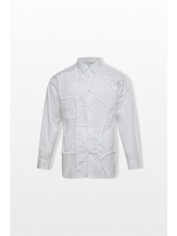 comme des garçons shirt ανδρικό λευκό long sleeved shirt