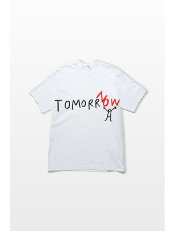 comme des garçons shirt ανδρικό λευκό knit t-shirt