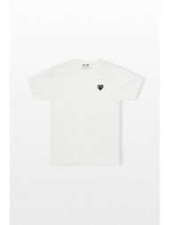 comme des garçons play ανδρικό λευκό logo patch t-shirt
