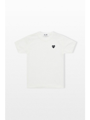 comme des garçons play ανδρικό λευκό logo patch t-shirt