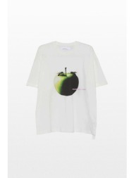peacemaker ανδρικό λευκό oversized tee apple print