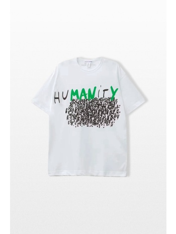 comme des garçons shirt ανδρικό λευκό graphic jersey t-shirt