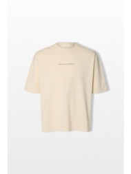 selected homme ανδρικό μπεζ relaxed fit t-shirt