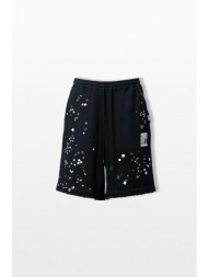 maison mihara yasuhiro ανδρικό μαύρο embellished sweat shorts