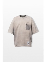 maison mihara yasuhiro ανδρικό μπεζ sun faded v-neck t-shirt