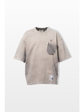 maison mihara yasuhiro ανδρικό μπεζ sun faded v-neck t-shirt