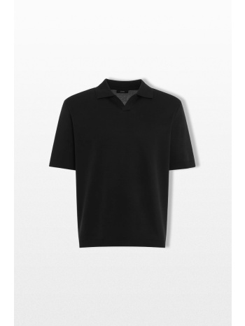 herno ανδρικό μαύρο knitted polo shirt