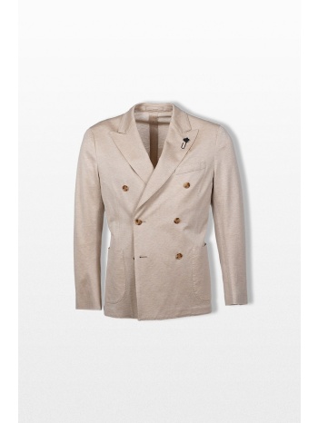 lardini ανδρικό μπεζ double breasted blazer