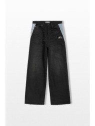 balenciaga ανδρικό μαύρο piping detail denim pants