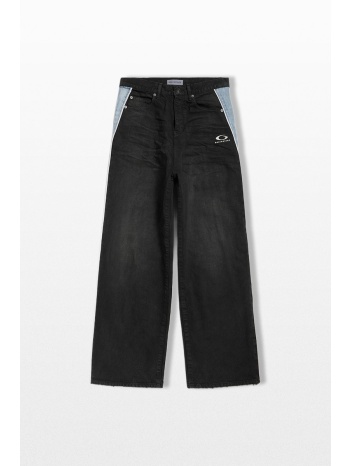 balenciaga ανδρικό μαύρο piping detail denim pants