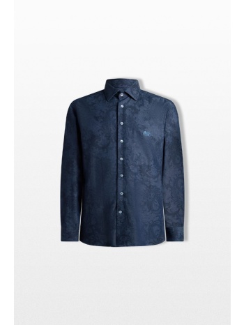 etro ανδρικό μπλε cotton denim shirt