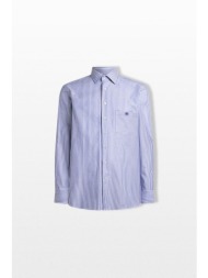 etro ανδρικό μπλε striped cotton shirt