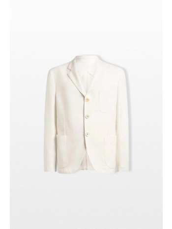 etro ανδρικό μπεζ single breasted basketweave blazer