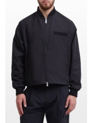 herno ανδρικό μαύρο laminar bomber jacket