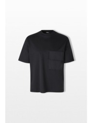 herno ανδρικό μαύρο laminar patch pocket t-shirt
