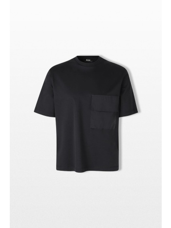 herno ανδρικό μαύρο laminar patch pocket t-shirt