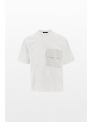 herno ανδρικό λευκό laminar patch pocket t-shirt