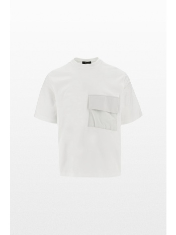 herno ανδρικό λευκό laminar patch pocket t-shirt