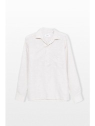 lardini ανδρικό λευκό long-sleeved polo shirt