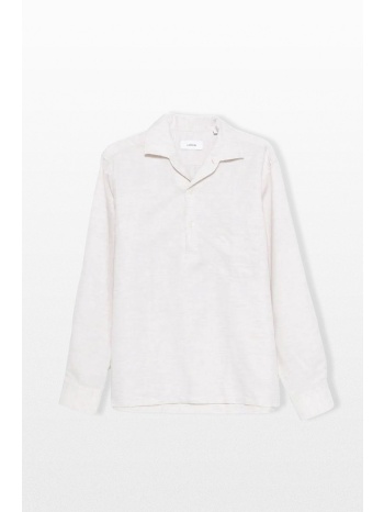 lardini ανδρικό λευκό long-sleeved polo shirt