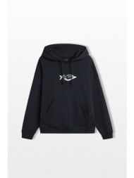 y-3 ανδρικό μαύρο french terry liquid logo hoodie
