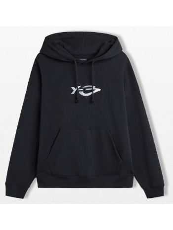 y-3 ανδρικό μαύρο french terry liquid logo hoodie