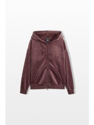 y-3 ανδρικό μπορντό velvet corduroy zipper hoodie