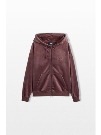 y-3 ανδρικό μπορντό velvet corduroy zipper hoodie