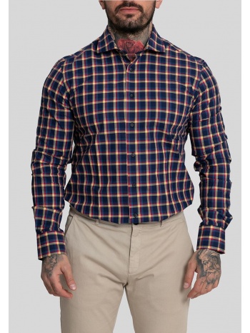 ανδρικό πολύχρωμο vintage check poplin shirt mircam σε προσφορά