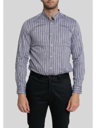 ανδρικό γκρι grey striped print shirt mircam